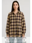Хлопок рубашечный в клетку MAX MARA Бежево-коричневый MM Н6 B60 1102570