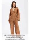 Вискоза креповая жаккардовая MAX MARA Бежево-коричневые сердечки MM H23/1 J44 14042504