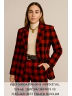 Костюмная поливискоза черно-красная в клетку Max Mara H64    F20  30062255