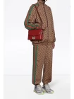 Вискоза жаккардовая GUCCI Коричнево-бежевая Логотип H21/12 J33 30112305