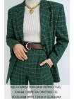 Костюмная поливискоза MAX MARA Клетка Изумрудная MM H64 F40  5072335