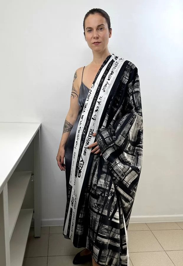 Для тех, кто любит нестандартные решения: рубашечный хлопок с чёрно-белым принтом✨ - Ткани FF