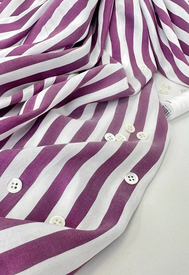 Полосатое настроение: хлопок с шёлком рубашечно-плательной плотности 💫  - Ткани FF Москва