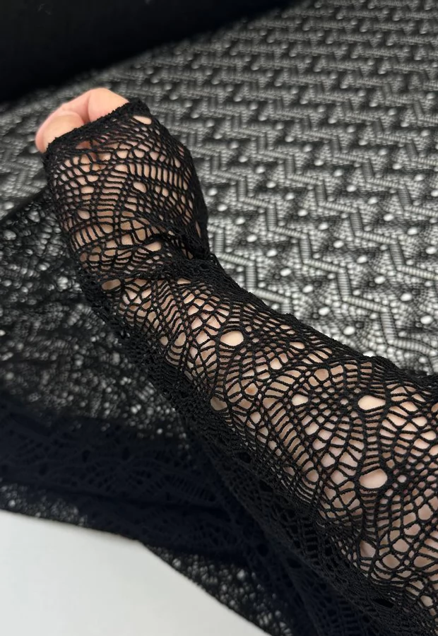 Чёрное кружево - нарядное, ажурное: для создания нуарных образов 🕸 - Ткани FF