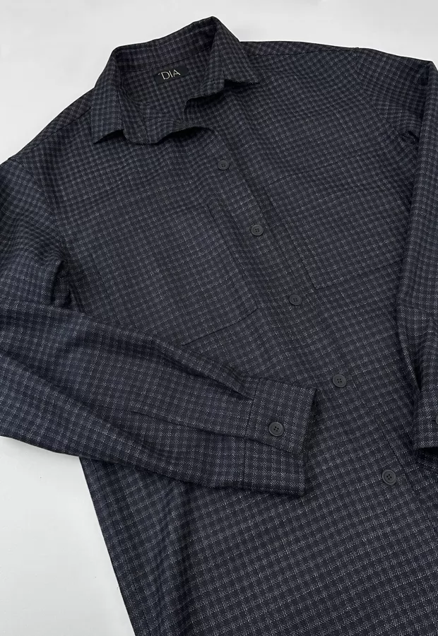 Лаконичная рубашка из шерсти и шёлка: то, что нужно для зимы ❄️ - Ткани FF