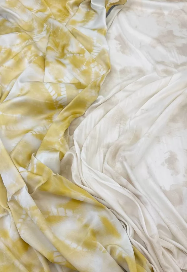 Принт в стилистике Тай-дай: вискозный атлас и сатин от MAX MARA 💖 - Ткани FF