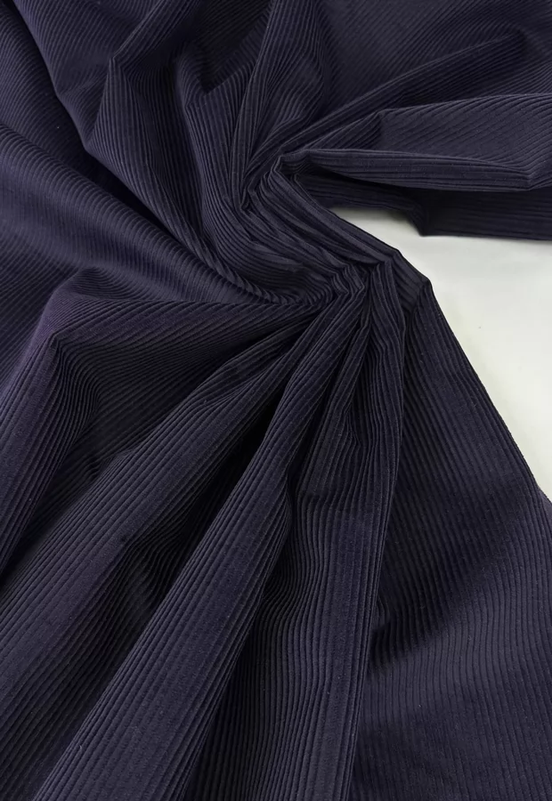 Глубокий цвет, фактурный рубчик: красавец-вельвет из хлопка в костюмно-плательной плотности 💜 - Ткани FF