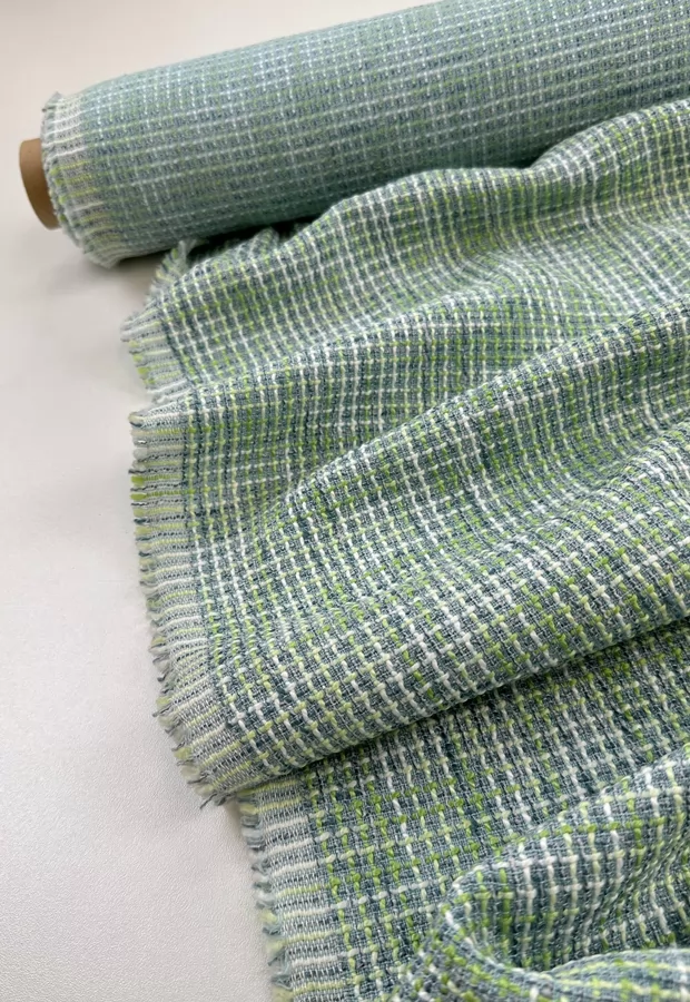 Только на Тульской: твид-шанель из хлопка в нежной, весенней расцветке ⭐️  - Ткани FF Москва