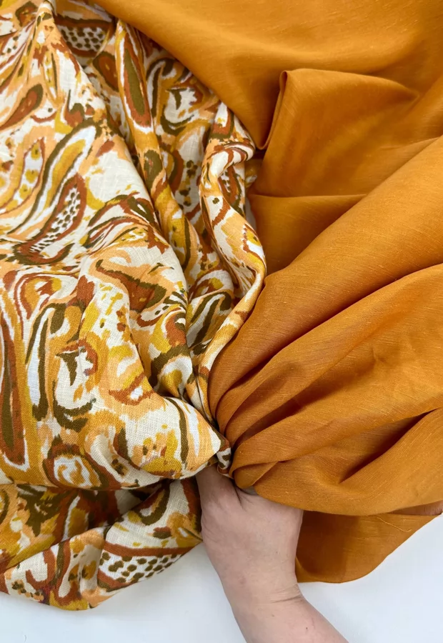 Солнечное сочетание: льняная вуаль от MAX MARA и костюмно-плательный лён ♥️ - Ткани FF