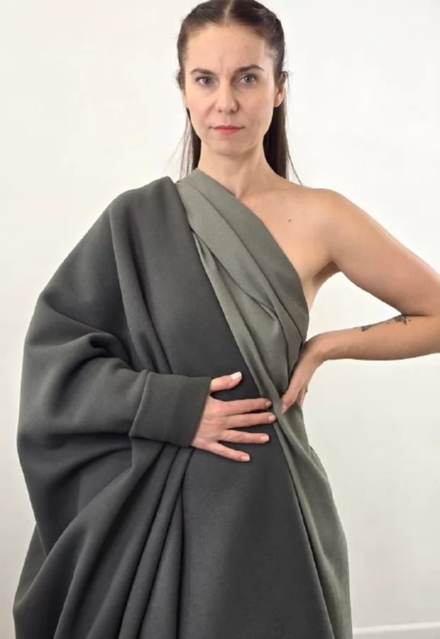 Шерсть virgin wool и фактурная вискоза - тёплый дуэт хаки ♥️ - Ткани FF · MAX