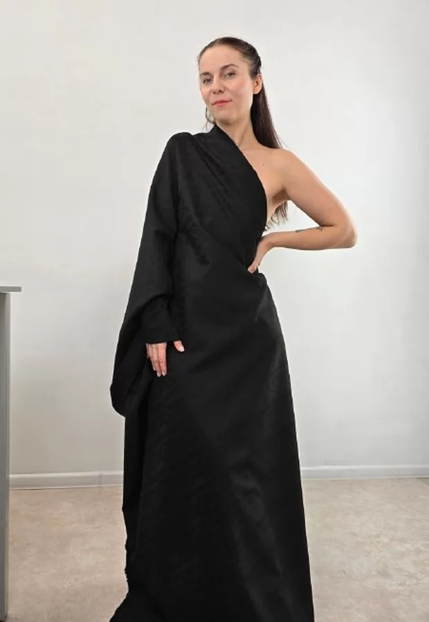 Чёрная шерсть YSL и вискозный бархат - для вечерних образов ✨ - Ткани FF · MAX