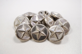 Пуговица на ножке костюмная металл серебряный звезда 15 мм PRT-(A2)- 03092007
