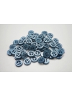 Пуговица плательно-рубашечная пластик 10 мм голубая-(D1)- 11122041