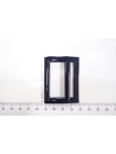 Пряжка двойная металл черная с синевой 53х40 мм PRT-(R2)- 21122007