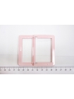 Пряжка двойная металл розовая 65х48 мм PRT-(R2)- 21122008