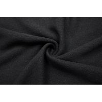 Вареная шерсть пальтовая черная BRS-EE6 09112039