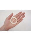 Пряжка круглая пластик ванильная диаметр 55 мм PRT-(S2)- 01092018