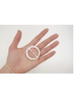 Пряжка круглая пластик белая диаметр 45 мм PRT-(S2)- 01092027