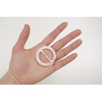 Пряжка круглая пластик белая диаметр 45 мм PRT-(R)- 01092027
