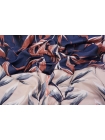 Жаккард листья сине-розовые LEO.H-N70 04092008