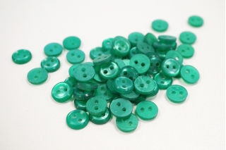 Пуговица плательно-рубашечная пластик зеленый 10 мм PRT-(D1)- 26082017