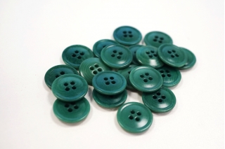 Пуговица плательно-рубашечная пластик темно-зеленый 14 мм PRT-(D1)- 26082018