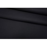 Шерсть пальтовая черная дабл би-стрейч TXH-DD6 28092023