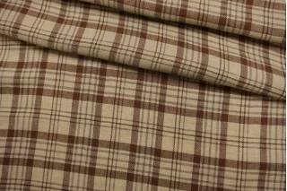 Лен бежево-коричневый в клетку NST H16/2  G50 19022110