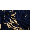 Шнурок синий с золотыми эглетами 120 см PRT-С05 22062122