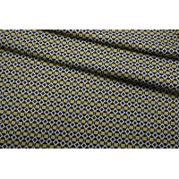 Сатин костюмно-плательный желто-черно-серо-белый FRM.H-J70 14022124