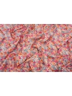 Поплин мерсеризованный разноцветные цветы на розовом фоне MII H9/6/A40 06082101