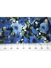 Поплин-стрейч рубашечный синие цветы MII-A30 06082127