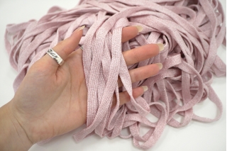 Шнурок Simonetta нежно-розовый с люрексом 1 см C02 14092101