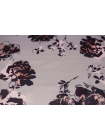 Плательная поливискоза атласная цветы на жемчужно-сиреневом фоне NST.H-H70 26022189
