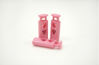 Фиксатор для шнурка пластик глянцевый нежно-розовый  (W2) 10072109