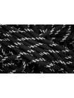 Шнурок черный с белыми полосками 35 см-B01 16072165