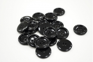 Пуговица костюмно-плательная пластик черная 23 мм PRT-(S1) 02092111