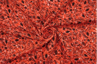 ОТРЕЗ 1,5 М Штапель тонкий абстракция на красном фоне MII (16) 05082125-1