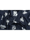 Хлопок-стрейч плательный цветы на темно-синем фоне MII-H11/2/D30 8082105