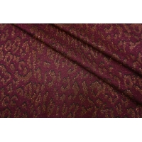 Тонкий трикотаж с люрексом бордово-фиолетовый леопард IDT 20112123
