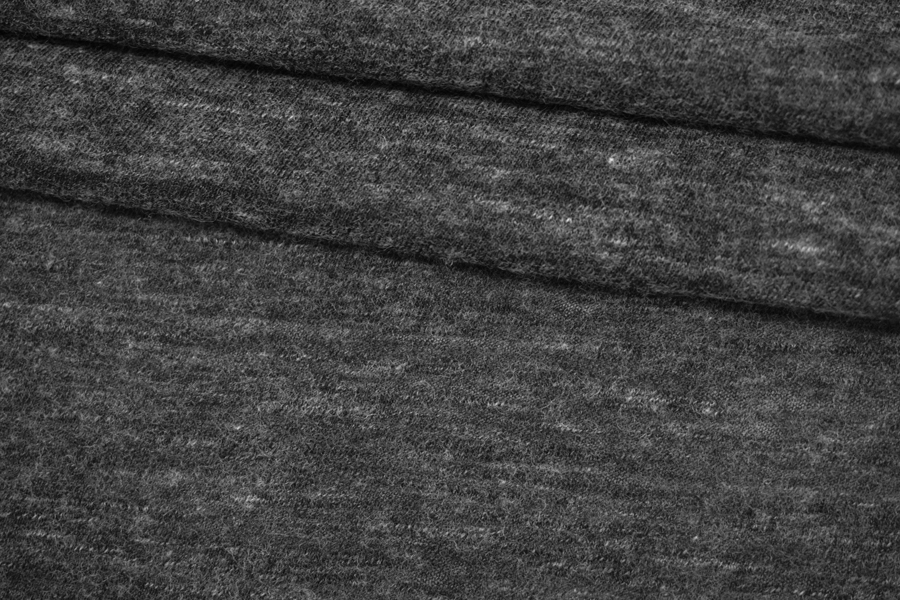 Тонкий трикотаж хлопковый с шерстью серый меланж CVT H49/W30 10112142