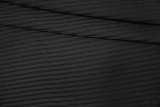Плательная вискоза фактурная черная в полоску FRM- I70  25112127