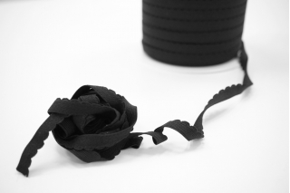 Бельевая декоративная резинка 1 см черная Michele Letizia-KR-4E 4012214