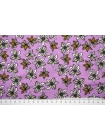 Сатин плательно-блузочный цветы на лиловом фоне FRM-J40 25112104