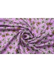 Сатин плательно-блузочный цветы на лиловом фоне FRM-J40 25112104