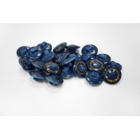 Пуговица  костюмно-плательная пластик синяя на ножке 15 мм-(CD)- 3012238