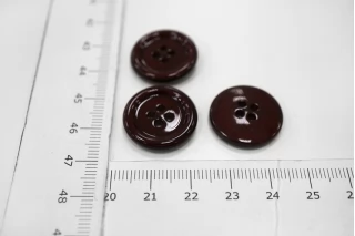 Пуговица глянцевая костюмно-пальтовая пластик винная 20 мм-(K1)- 3012243