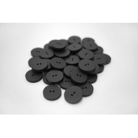 Пуговица матовая  костюмно-рубашечная пластик 15 мм черная-(CD)- 3012292