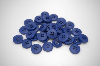 Пуговица костюмно-рубашечная пластик 15 мм синяя-(G1)- 6012202
