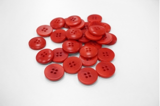 Пуговица  костюмно-пальтовая пластик красно-рыжая 20 мм под рог-(L1)- 6012206